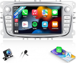 2G 64G Android 13 autostereo Ford Focus Mondeo C-MAX S-MAX Galaxy II juhtmevaba CarPlay Android Auto, 7" puuteekraaniga autoraadio Bluetooth WiFi GPS FM RDS SWC HD tagurduskaameraga