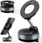 Vakuum Magnetische Handyhalterung f&uuml;rs Auto, 2025 Vmag-S1, Saugnapf-Handyhalterung 360&deg; drehbar, klappbar & verstellbar, f&uuml;r iPhone 17 Pro MAX 16 15 14 13 12 & Android, Schwarz