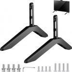 Universaalne TV alus, TV aluse jalad asendus Bracket TV Stand koos libisemiskindlate padjadega ja kruvidega 32 kuni 65-tollise LCD LED Plasma teleri jaoks, mustad teleri jalad seisavad jalad
