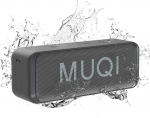 MUQI Bluetooth k&otilde;lar, IPX7 veekindel muusikakast, traadita kastid, 10 W stereoheli intensiivne bass, 24 tundi m&auml;nguaega, sisseehitatud mikrofon, kaasaskantav kast koju, v&auml;ljas (hall)