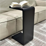 XXHOFTPJZ C-Shaped Side Table, Solid Wood, C Side Table for Couch, Sofa and Bed, Sofa Tables That Can Be Slid Down Space Saving Small Snack C Tables for Living Room, Bedroom