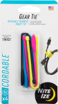 Nite Ize Gear Tie n&ouml;&ouml;riline keeratav pael 6" - 4 Pack Gear Tie n&ouml;&ouml;riline keeratav pael 6" - 4 Pack - assortii, N/A