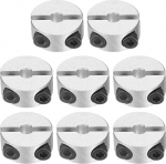 sourcing map 8 Pieces Double Split Shank Collar, 4mm Bore Two Piece Clamp Collar, 18mm OD, 8mm Thickness, Aluminum Alloy Screw Split Ring, 8 Pcs