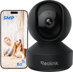 Reolink 3K valvekaamera siseruumides WLAN p&ouml;&ouml;rlev, kodu ja beebimonitor, inimese/looma/lapse une tuvastamine, auto j&auml;lgimine, 2.4/5GHz WiFi IP-kaamera siseruumides, 5MP IR &ouml;&ouml;n&auml;gemine, E1 Pro Black