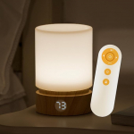 Smilodon Timer Night Light Pro, timmitav LED-voodilamp, &ouml;ine valgus lastele ja beebidele, puidujoonega magamisabi, akutoitega (puit, t&otilde;usja (koos puldiga))