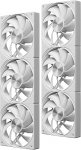upHere 4-pin PWM 120 mm PC ventilaator, suure j&otilde;udlusega jahutus 1650 RPM h&uuml;drauliline laagriga ventilaator, 25 dB(A) vaikne Daisy Chain ventilaator PC korpusele, CPU jahutus, valge, U3T6