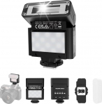 NEEWER BASICS Mini kaamera v&auml;lk 2W LED videovalgus/GN10/0.5-3.5s laadimisaeg/550 v&auml;lku/6500K&plusmn;300K/800mAh aku, &uuml;hildub Canon Fujifilm Sony Nikon Ricoh DSLR kaameratega Standard Hot