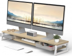 Fenge Dual Monitor Stand Riser 2 akr&uuml;&uuml;list sahtliga 2 tasandit 108 cm arvutiekraani statiiv PC/Laptop/Fax/Printer/TV jaoks, kandev&otilde;ime 45 kg (tamm)