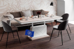designimpex HM-333 Kohvilaud Cappuccino High Gloss White High Gloss Laiendatav k&otilde;rgus reguleeritav 120 x 170 cm Modernne elutoa laud S&ouml;&ouml;gilaud K&otilde;rvallaud Diivanilaud Ruumis&auml;&auml;stlik kvaliteetne