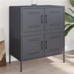 Sideboard hoiukapp K&uuml;lgkapp Buffetkapp elutuppa magamistuppa v&otilde;i k&ouml;&ouml;ki Metallraamiga mitmeotstarbeline kapp t&ouml;&ouml;stuslikus stiilis antratsiit 68 x 39 x 79 cm