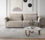 Samir diivan, magamisfunktsiooniga diivan - laius 240 cm - lamamispind 200 x 146 cm - diivanvoodi, diivanvoodi elutuppa, diivanvoodi koos voodikastiga, Corduroy Dark Beige (Tilia 08)