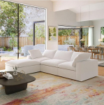 Kaasaegne vaakumpressiooniga kangast diivanikomplekt - ruumi s&auml;&auml;stev elutoa m&ouml;&ouml;bel modulaarse disainiga ja suure tihedusega vahuga (kolme inimese positsioon)