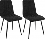 WAFTING S&ouml;&ouml;gitoatoolid, 2 tooli, polsterdatud k&otilde;rge seljatoega toolid, s&ouml;&ouml;gitoolid metallist alusega, s&ouml;&ouml;gituppa, elutuppa, magamistuppa ja vastuv&otilde;turuumi, mustad