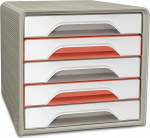 CEP Organiser Block Module Organiser 5 sahtlit Dokumentide hoidmine Kontor Smoove TerraNova Terracotta Sand White