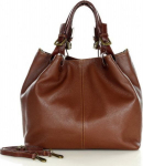 Classic leather shopping bag - MARCO MAZZINI brown (4794-uniw)