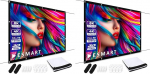 ESMART Stretching Screen Flex [Suuruste valik] 266 x 149 cm (120 tolli) 16:9 | Kodukino projektori projektsiooniekraan V&auml;lisekraan LCD LED (2 tk)