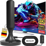 V&otilde;imas siseruumide TV-antenn, uus 2026. aastaks, DVB-T HD antenn koos intelligentse signaali v&otilde;imendajaga, 360-kraadine vastuv&otilde;tt, pikk vahemik 500KM, &uuml;hildub 4K 1080P-ga, k&otilde;igile