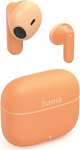 Hama TWS Freedom Light II Bluetooth juhtmevabad k&otilde;rvaklapid (Bluetooth 5.3 juhtmevabad k&otilde;rvaklapid, k&otilde;rvasisesed k&otilde;rvaklapid helistamiseks, mikrofon, puutejuhtimine, h&auml;&auml;ljuhtimine, 20 tundi m&auml;nguaega, laadimiskarp USB-C) oranžid