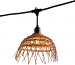 Lumisky Fairy Lights Outdoor &Uuml;hendatav 34 m koos 80 LED h&otilde;&otilde;gniidiga E27 Soe valge Hawaii Light Lampshade Polyrattan Boho