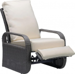 ART TO REAL Vaigu Garden Chair koos padjaga Patio M&ouml;&ouml;bel Automaatne reguleeritav rotangist diivan UV Fade Vesi higi roostekindel Lihtne kokku panna