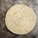 11-38cm Punutud laudlinad, &uuml;mmargused rotangist laudlinad, vesih&uuml;atsindi maisi kestast punutud laudlinad, punutud laudlinad, libisemisvastased (maisi kest, 25cm)