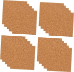 Cabilock Pack of 80 Cork Mat with Self-Adhesive Back, Cup Underlay, DIY Mini Wall Pin Board, Table Coasters Made of Cork for Housewarming, Coffee, Cork, Wood, Cork Board