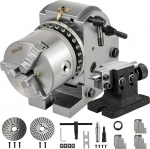 Mophorn Pitch Head 4 Inches/100 mm Indexing Head Division Head for Rotating Board Milling Machine BS-0, Silver