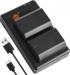 DSTE 2PCS Sony NP-FZ100 FZ100(2000mAh/7.2V) Battery Charger Set for Sony A7R3,A7R III,&alpha;7R III,&alpha;7R3,Alpha 9,Alpha 9R,Alpha a9R,Alpha a9S,Alpha 9S Digital Camera