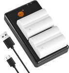 DSTE PS-BLM5 BLM-5 BLM5 (2500 mAh/7.4 V) akulaadija &uuml;hildub Olympus E1, E5, E3, E300, E330, E500, E510, E520, C-8080, C-7070, C-5060 kaameraga.