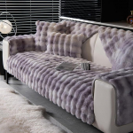 Tie Dye Diivan Cover Soft Faux Fur Fleece Section Couch Cover Fluffy Fluffy Diivan Slipcover Rabbit Fur Non-Slip L kuju Diivan Cover koertele kassidele