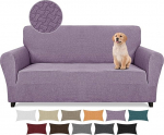 Lydevo Stretch diivanikate 4-kohaline diivanikate Jacquard Tactile Upgrade Diivanikate Elastne pestav diivanikate koos k&auml;etoega koos 2 t&uuml;ki padjakattega, Tactile Jacquard #Purple