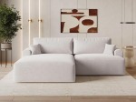 GRAINGOLD Serene L nurgadiivan Modern koos voodifunktsiooniga, 259 x 145 cm, L-kujuline diivan, diivanvoodi elutuppa, sametkangas, 3-kohaline nurgadiivan, nurgadiivan koos voodikastiga (Hall, vasakpoolne)
