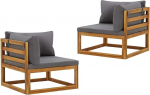 Tidyard Modular Corner Diivanid 2-osaline diivanikomplekt 70 x 70 x 60 cm koos istme seljapehmendusega, diivanvoodi diivan koos 2 x diivaninurga elementidega, 2 x istmepadjad, 4 x seljapadjad, massiivne akaatsiapuit