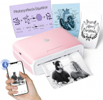 Phomemo M04S Mini Printer Portable Thermal Printer, 300 DPI Mobile Printer 110 mm for On the Go, Study Notes, Labels, Photos, Mini Printer for Smartphone, Compatible with iOS & Android