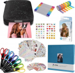 HP Sprocket Portable 2x3 inch Instant Print Printer (Black) Scrapbook Kit