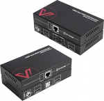 AV Access HDMI KVM Extender LAN Ethernet RJ45 2 Monitor &uuml;le Cat5e/6/6/6a/7 kaabli kuni 1080p@60Hz 60m, Zero Latency Extended Dual View, 4 USB 2.0 porti klaviatuurile/hiirele, HDCP 1.4, PoC, 1 in 2 out