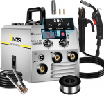 SSIMDER keermestatud traadi keevitusseade ilma gaasita 140A 230V, 3-in-1 (Flux Mig/Mma/Lift Wig) Igbt Inverter, kerge ja kompaktne (3,65 kg), koduseks kasutamiseks, t&ouml;&ouml;koda, auto, p&otilde;llumajandus ja aed