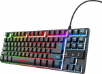Trust Gaming TKL klaviatuur UK Layout GXT 833 Thado - kompaktne Tenkeyless disain (80 protsenti), RGB, mitmev&auml;rviline LED-valgustus, Anti-Ghosting, USB Plug and Play, PC/Mac/Laptop [Amazon Exclusive]