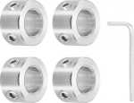 hankekaart 4 St&uuml;ck Schaftmanschetten, 12 mm Bohrung, massiver Edelstahl, Set mit 2 Schraubenwellenkragen, 22 mm Au&szlig;endurchmesser, 12 mm Dicke, f&uuml;r Motor, Gartenwagen, Riemenscheibe, Maschinen und