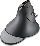 MOJO Silent Vertical Gaming Mouse - Ergonoomiline hiir PC m&auml;ngimiseks koos 4 suunatava joysticki nupuga, reguleeritava DPI (1000-10000), kohandatud tarkvara, makrode ja palju muud.