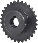 Sprocket Wheels Motor Gear Sprocket for Chain 25 30T 04C30T 1/4 Inch for Bore 25H 6-20 mm with 2 Mounting Screws M5 45 Steel (Bore with Keyway: 12.7/5 x 2.3 mm)