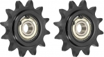 QUARKZMAN 2 St&uuml;ck #50 Roller Chain Idler Sprocket Typ C 12mm Bohrung 5/8" Teilung 12 Z&auml;hne Spannrolle Schwarz Oxidiert 1045 Stahl Mit Einzelkugellager F&uuml;r ANSI #50 (DIN/ISO 10A) Ketten