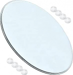 Runde Glastischplatte, 35, 100 cm Durchmesser, geh&auml;rtetes Glas, runde Tischplatte, 9 mm dick, hohe Tragf&auml;higkeit, Glas und Spiegel f&uuml;r Esstisch, Garten
