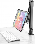 Feising Magnetic Portable Monitor Arm Holder for Desks - Rotating Base 360 Degree Tablet Holder VESA 75 mm Quick Release 4.7 - 15.6 Inch 16 Inch 17.3 Inch ja 18.5 Inch 22 Inch