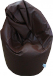 Beanbag Faux Leather Seat Footrest Pouffe t&auml;iskasvanutele ja lastele (pruun)