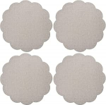 COLLBATH komplekt 4 mittelibisevat kuumakindlat PU nahast laualusmatti lillemustriga pestavad lauamattid k&ouml;&ouml;gi ja s&ouml;&ouml;gitoa jaoks Dekoratiivsed hallid laualusmatid igap&auml;evaseks kasutamiseks