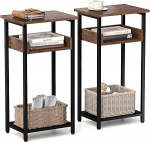 KJGKK K&otilde;rge k&uuml;ljelaud 2-st komplektist, 30-tolline kvaliteetne laud V&auml;ike sissep&auml;&auml;sulaud &Ouml;&ouml;laud elutuppa magamistuppa kontorisse Rustic Brown