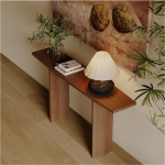 Konsolentisch, Massivholz-Konsolentisch f&uuml;r den Eingangsbereich, schmaler Flur- und Wohnzimmer-Sofatisch