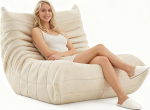 DAHUEN Bean Bag Diivan p&otilde;randas diivan, Togo diivan ergonoomilise disainiga, Laisk diivan Faux Fur Cover ja Super Soft Memory, Bean Bag magamistoas elutuba (beež)
