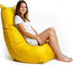 Aiire kaasaegne ergonoomiline disain Ultra paindlik Lycra pestav Bean Bag elutuppa koos t&auml;idisega lastele Teens v&otilde;i teismeliste magamistoas (kollane)